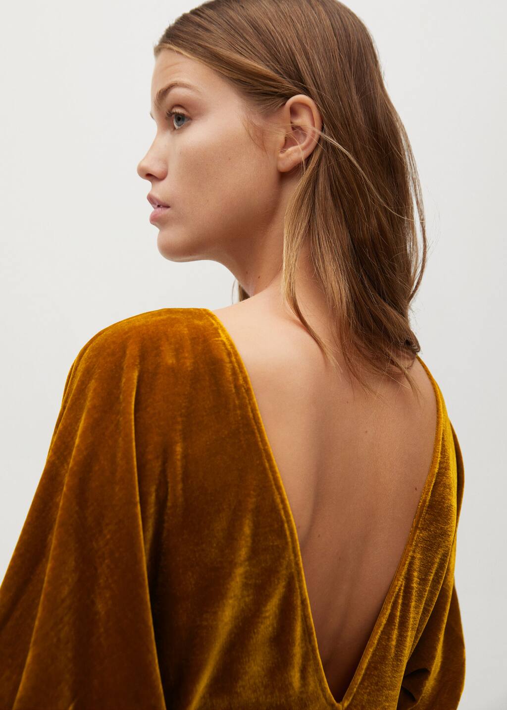 flowy velvet dress