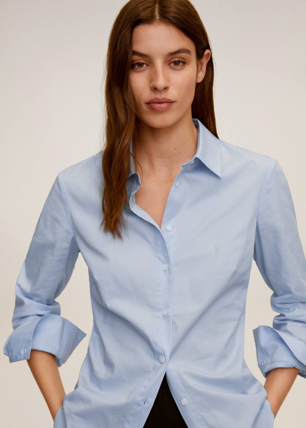 Camisa algodón Mujer | Mango España Camisa algodón Mujer | Mango España