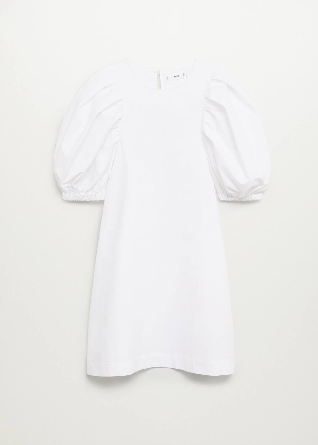 mango puffed sleeve cotton dress