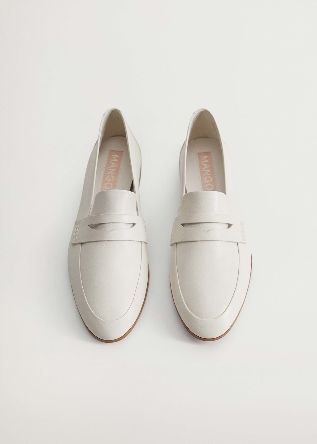 mango leather moccasin