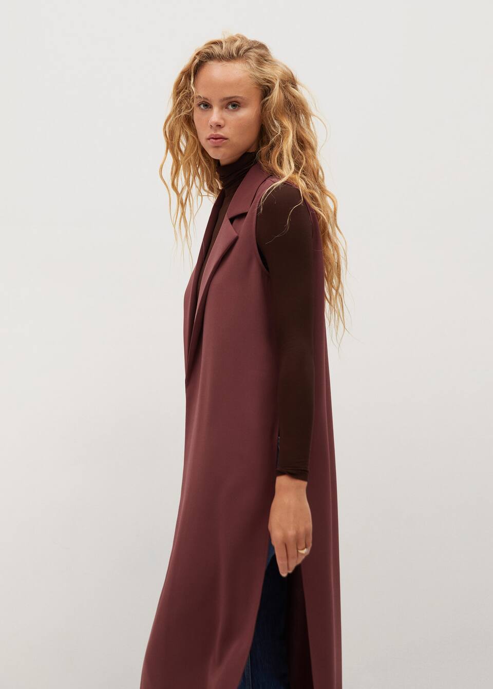 Long Gilet Woman Mango Singapore