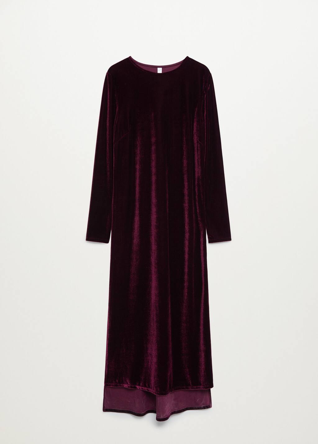 Mango Asymmetric velvet dress 77089212 76