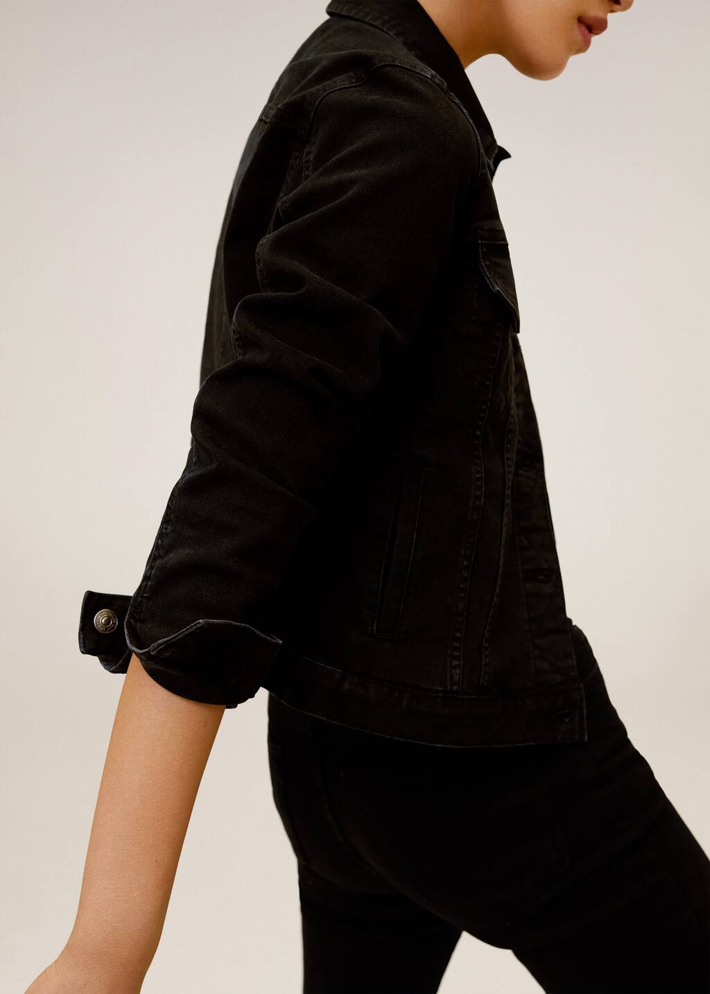 mango black denim jacket