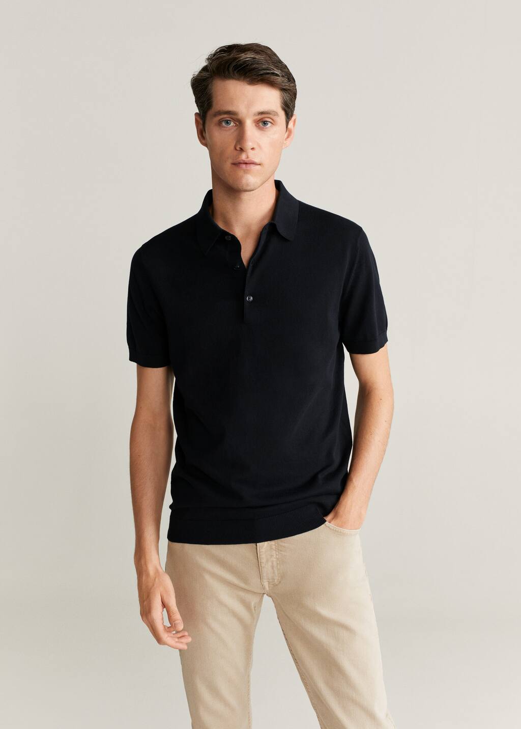 Fine knit polo Clearance
