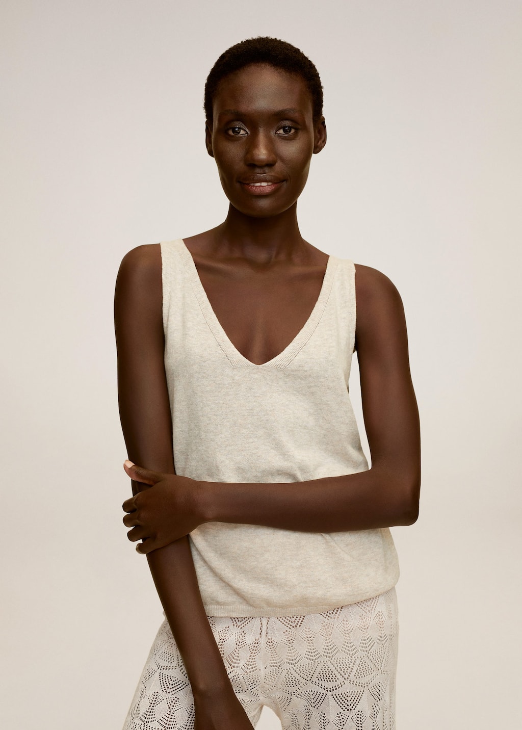 Camiseta tirantes lino mujer Clearance