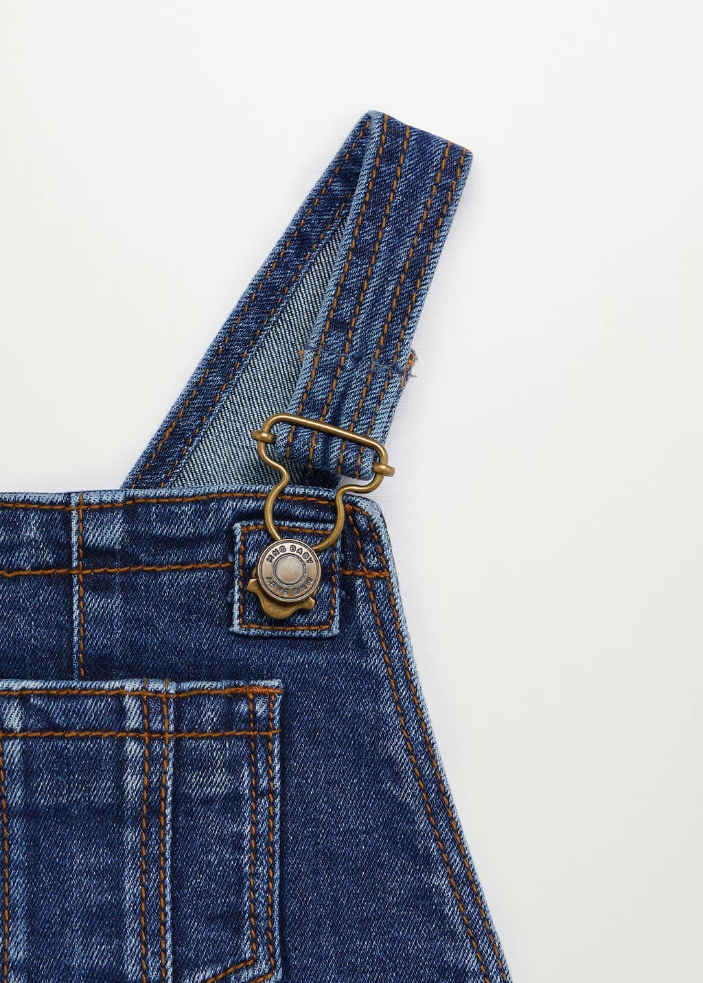 Mango Long denim dungarees. 4