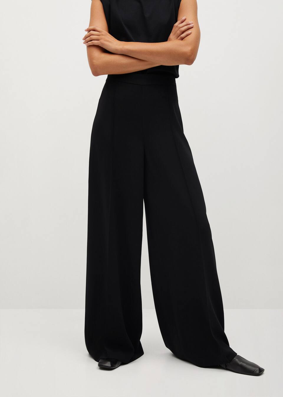 Fluid Culotte Trouser Woman Mango Iceland