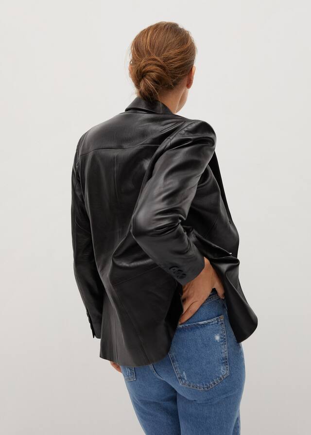 Leather blazer - Reverse of the article