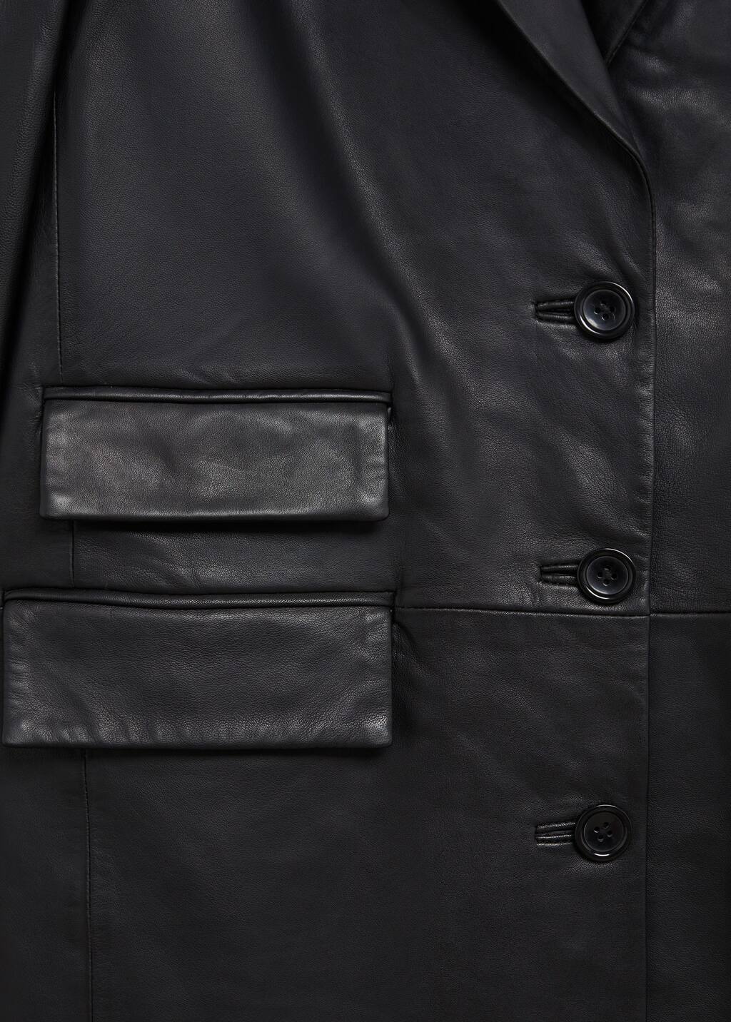mango pockets leather jacket