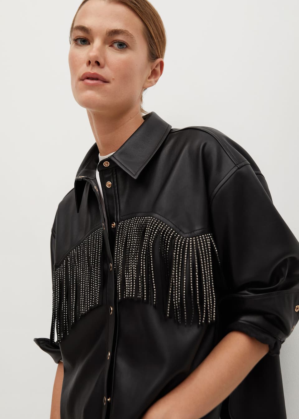 Sobrecamisa efecto piel - Plano medio