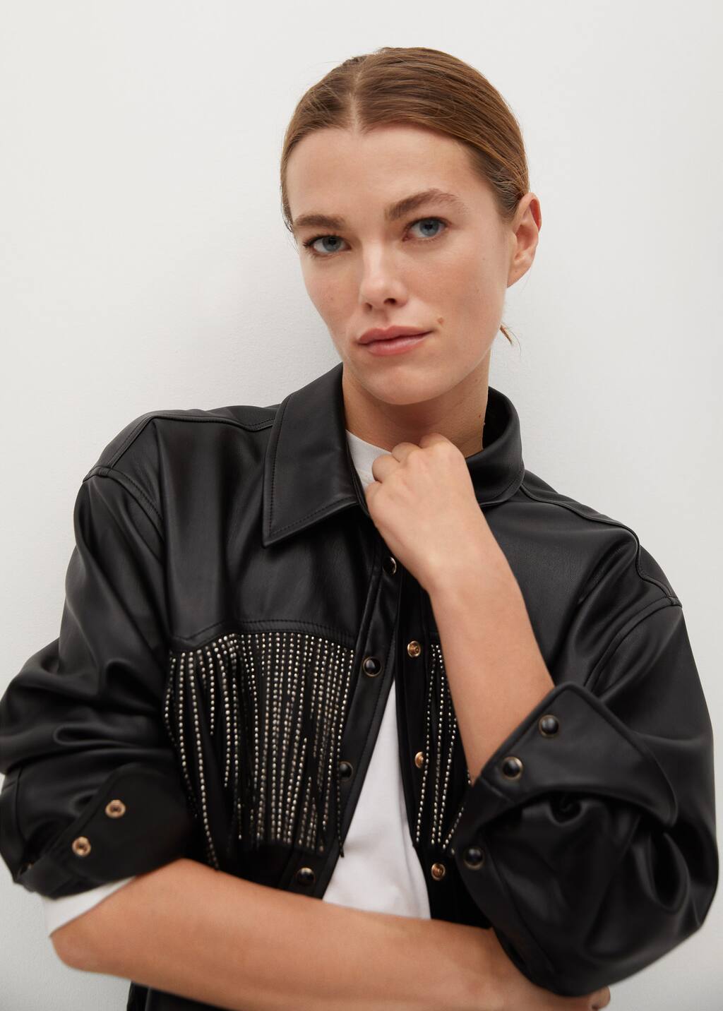 sobrecamisa piel mujer