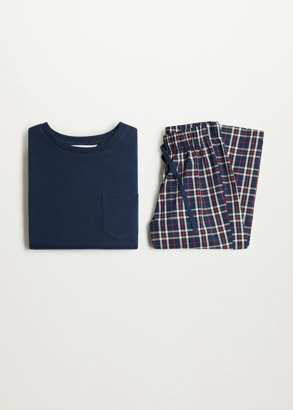 Kareli Uzun Pijama Takimi Erkek Cocuk Mango Kids Turkiye