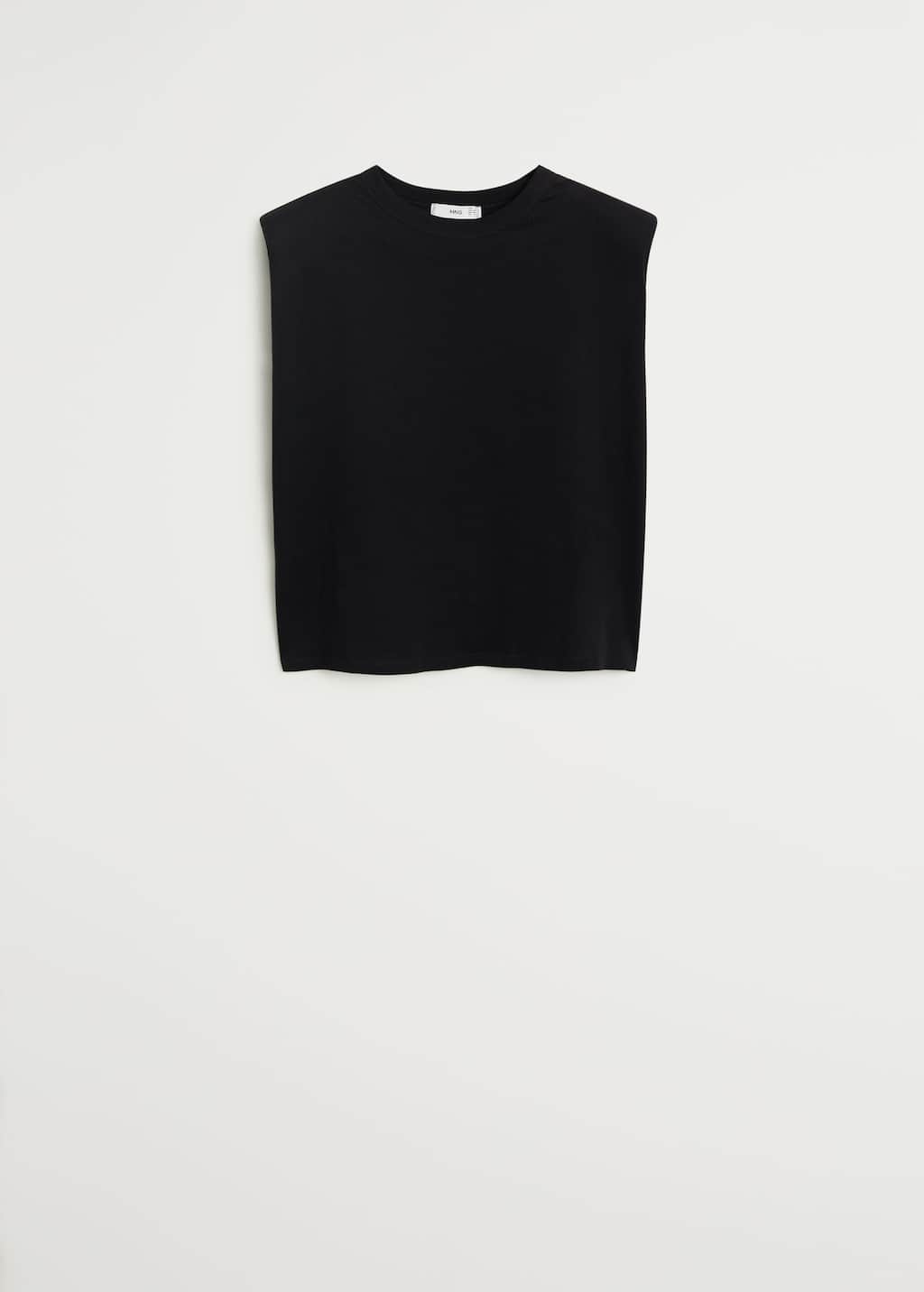 Camiseta hombreras Mujer | Mango España Camisa algodón sin mangas Mujer | Mango España