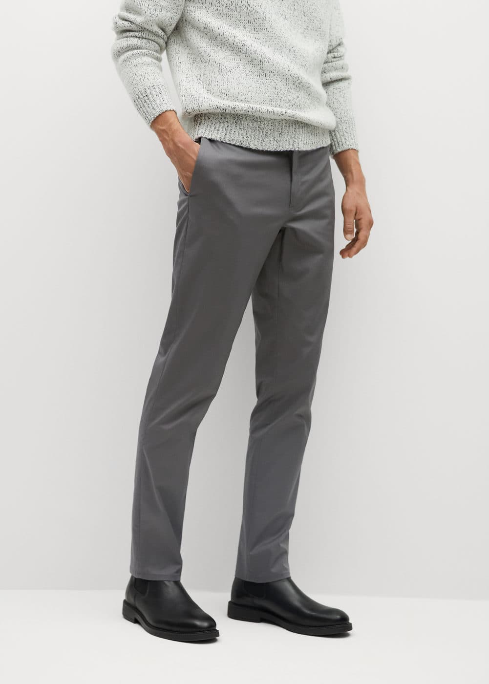 h-dublin7:pantalon chino slim fit sarga