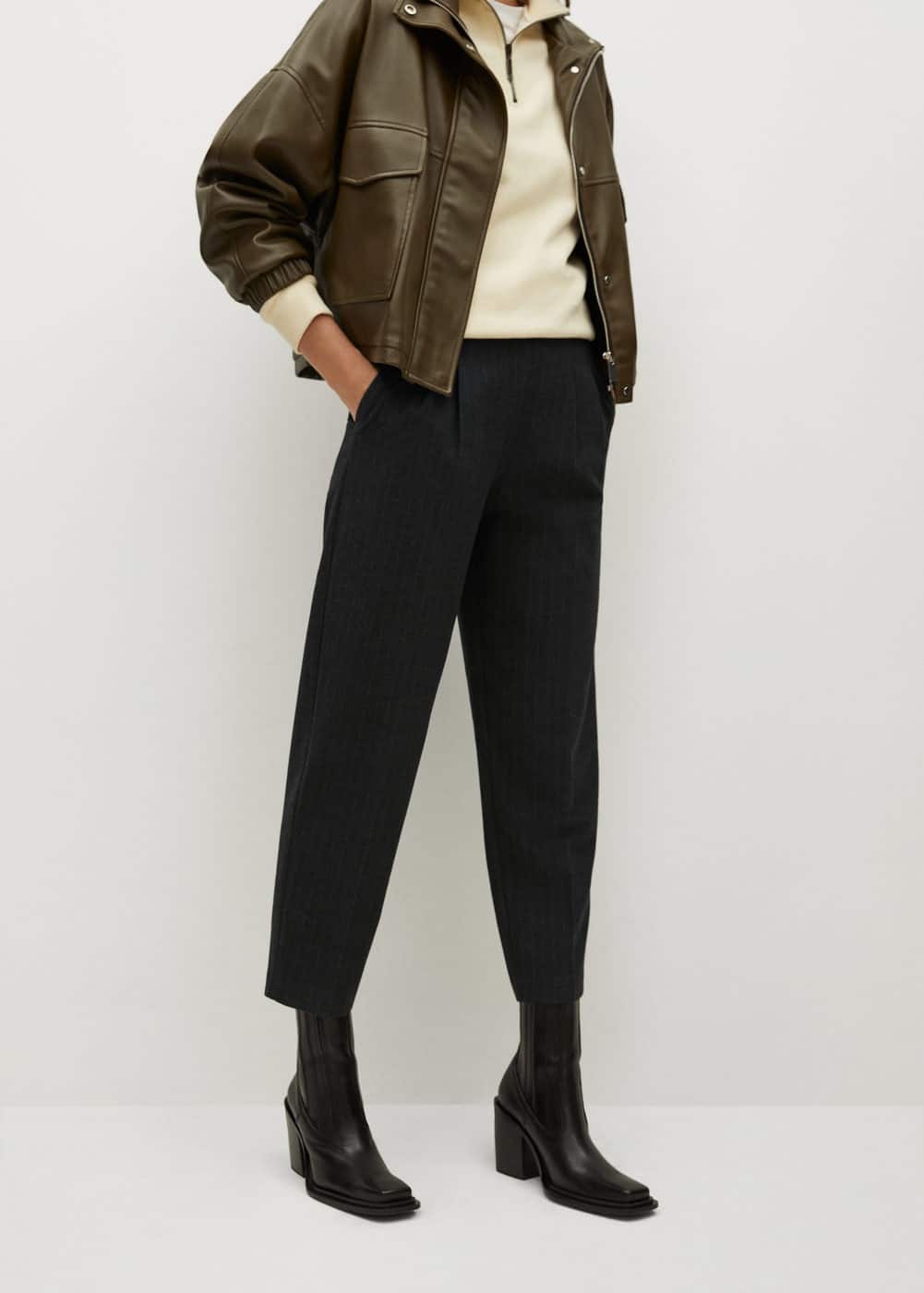 m-sarah:pantalon textura pinzas