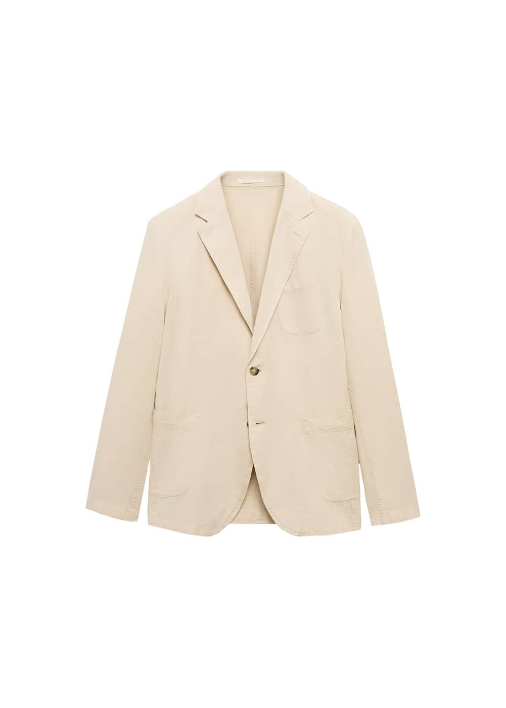 Mango Chemise Regular Fit Coton Oxford In Beige