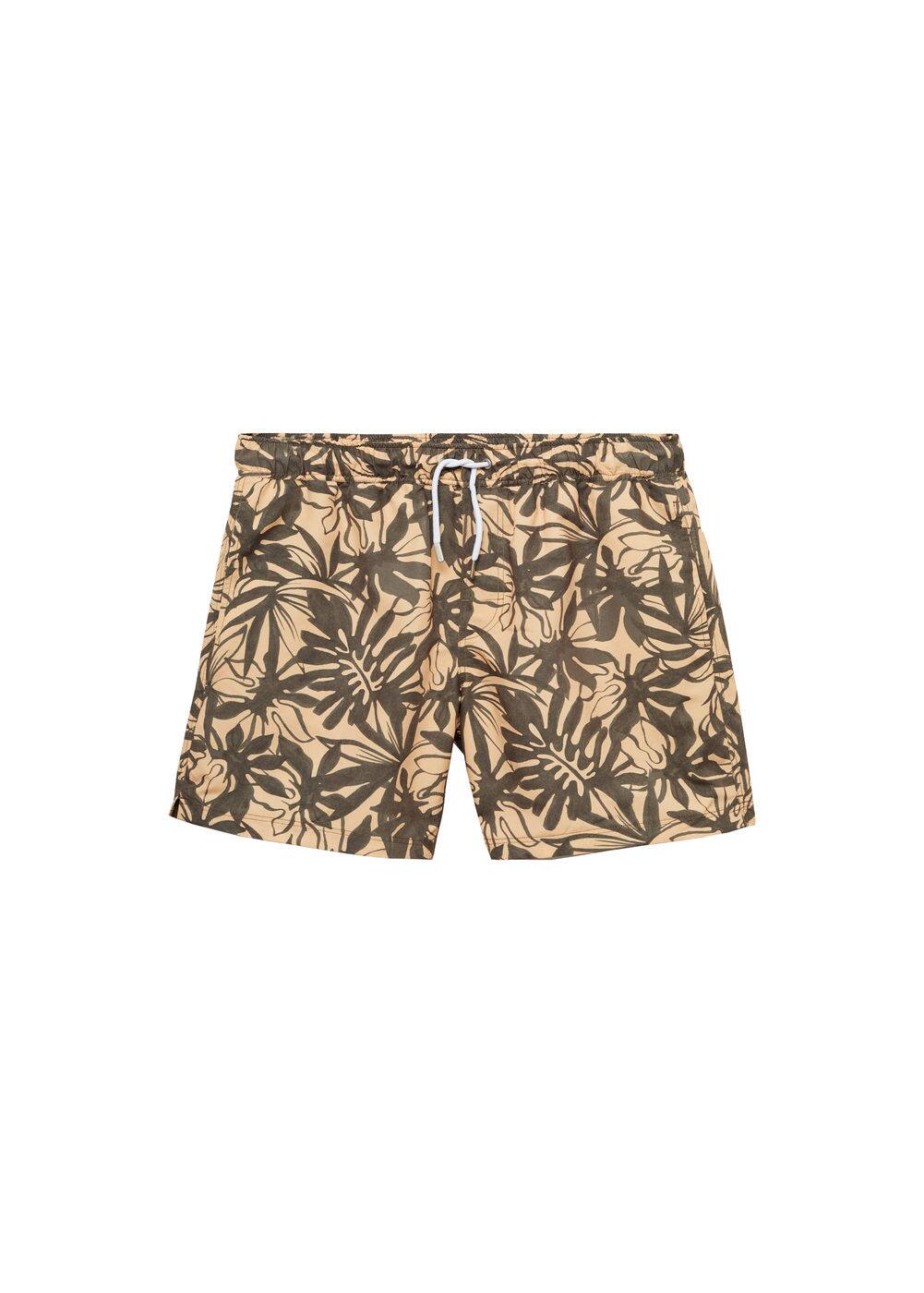 Mango Floral Print Swimsuit Yellow In Jaune