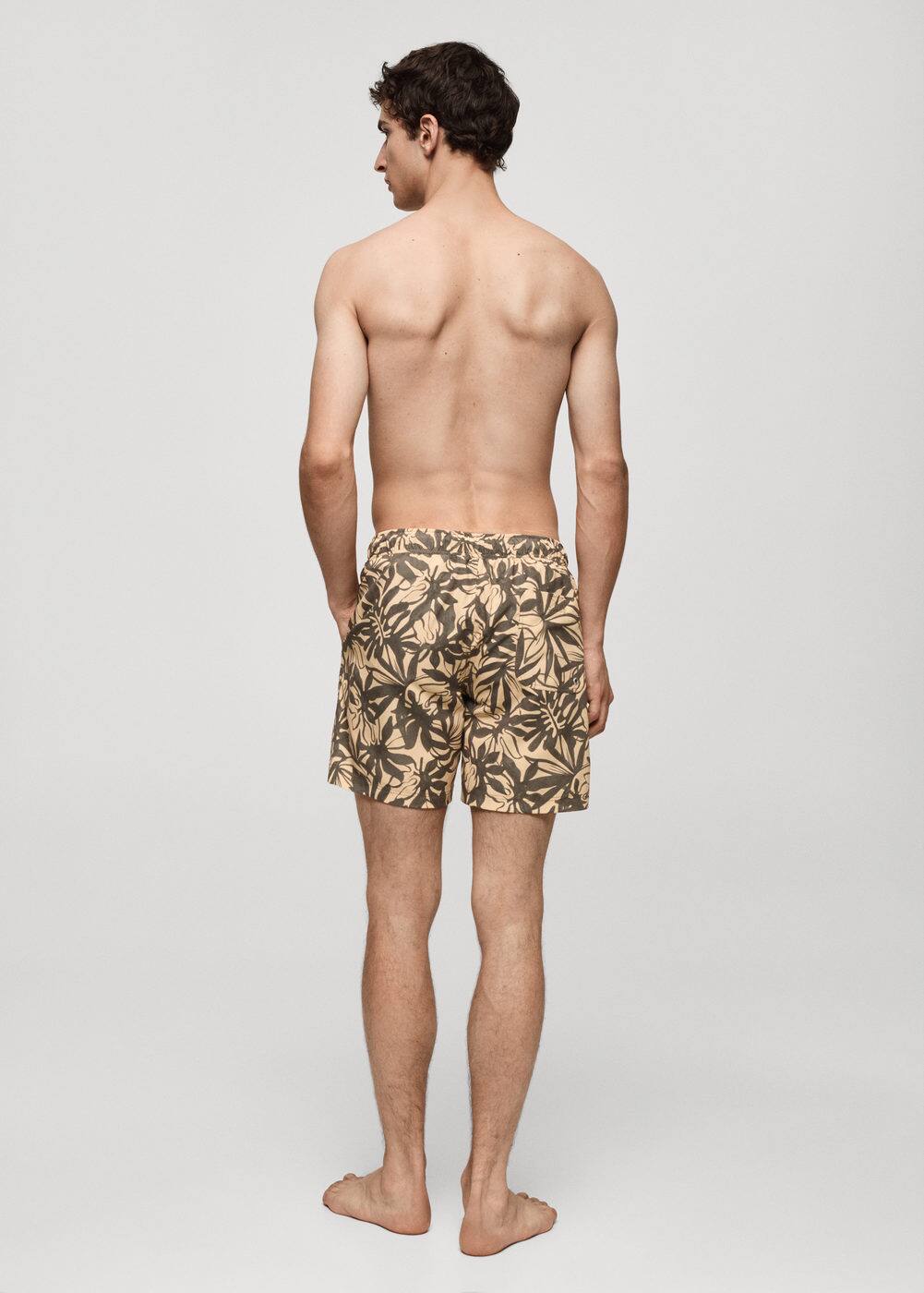 Mango Floral Print Swimsuit Yellow In Jaune