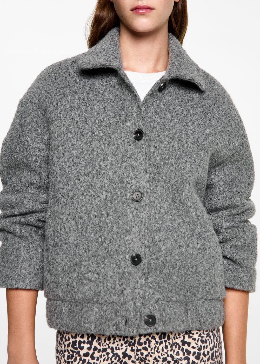 Mango Manteau In Gris