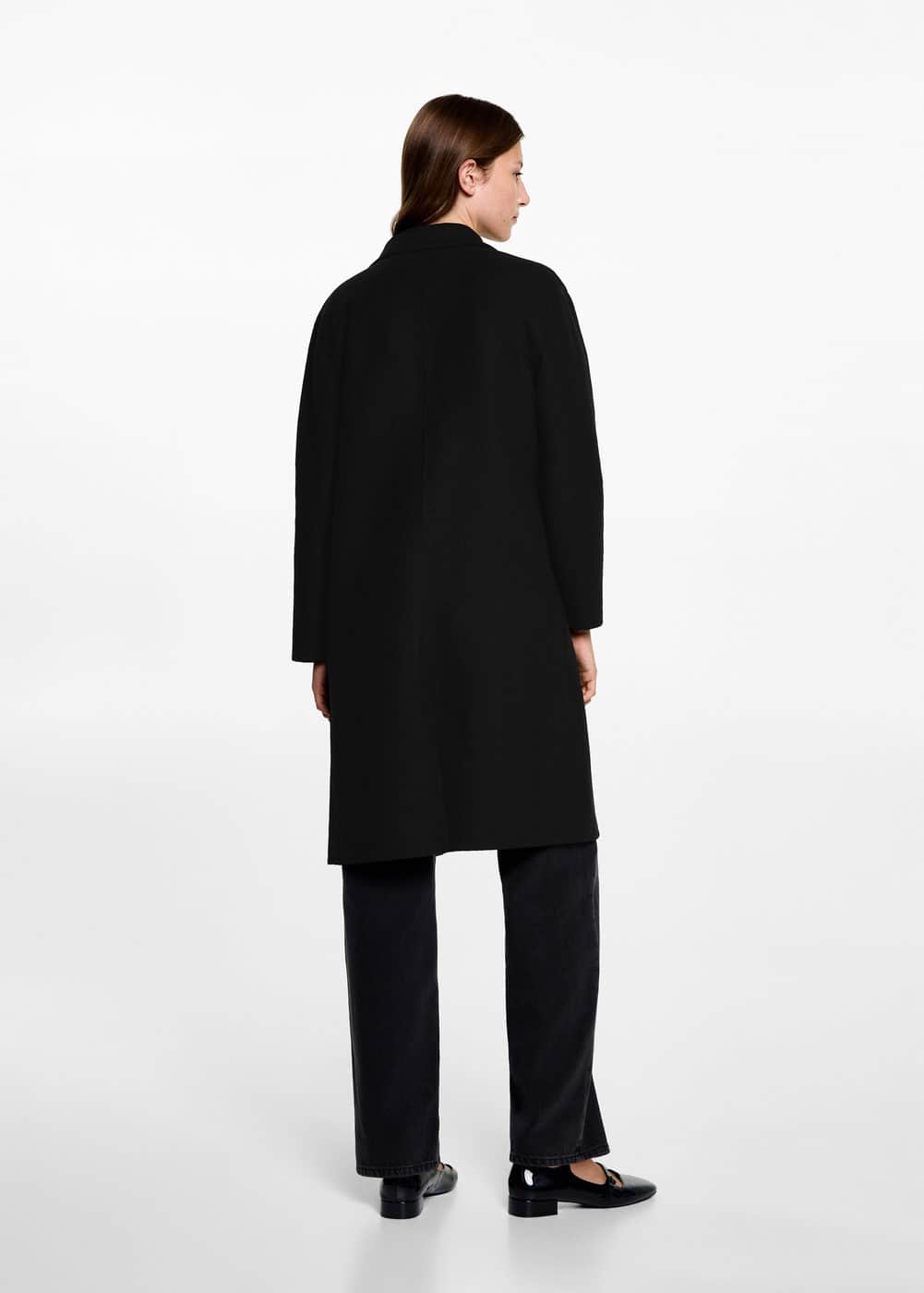 Mango Manteau In Noir