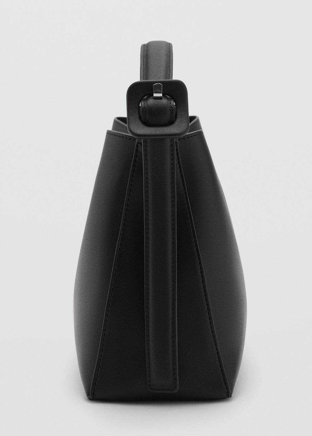Mango Shopper Bag With Buckle Black In Noir