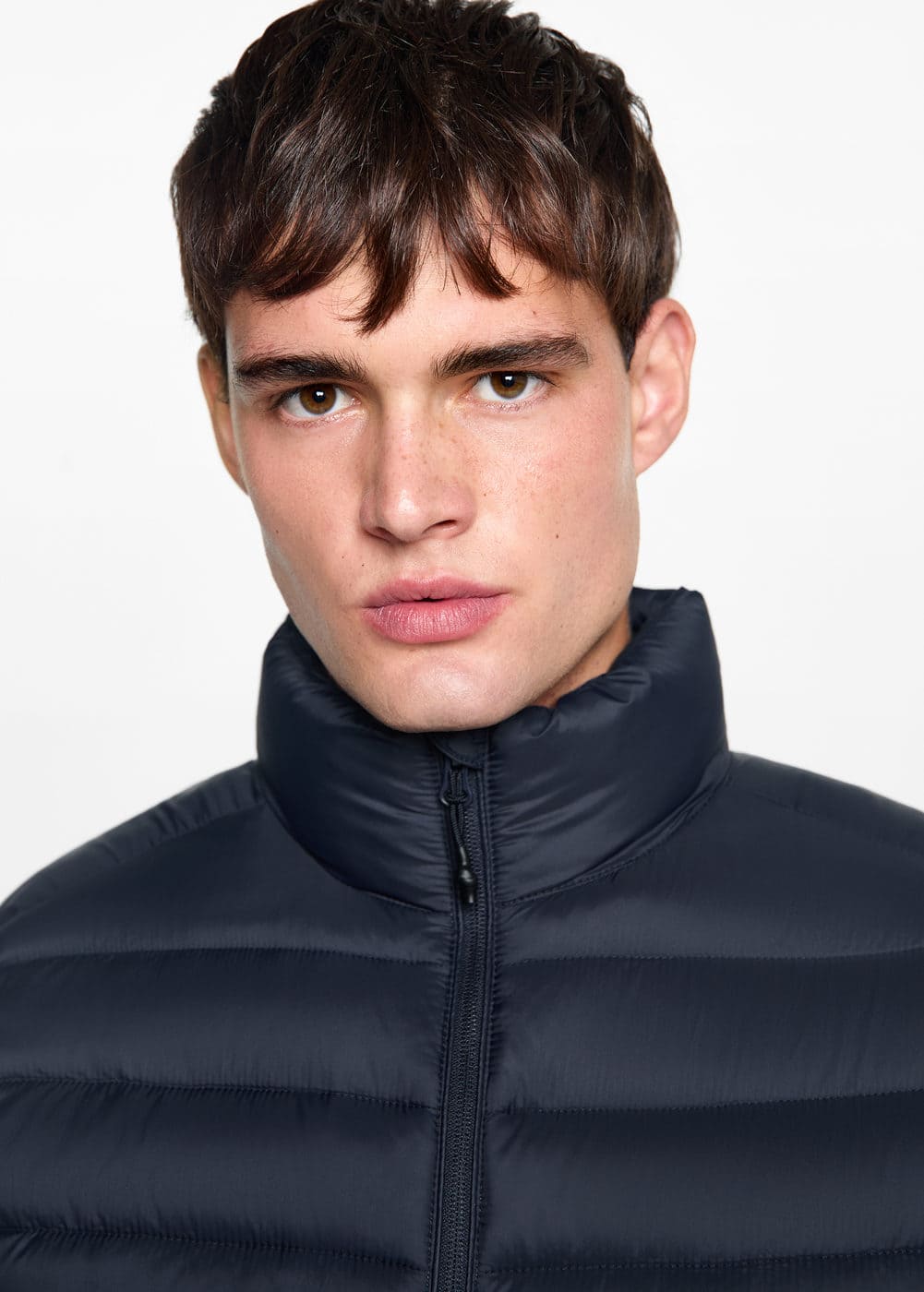 Mango Quilted Gilet Dark Navy In Bleu Marine Foncé