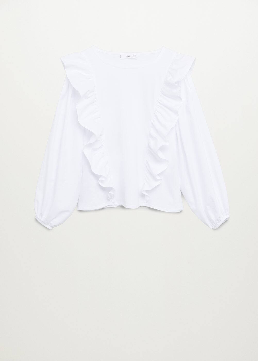 Organic cotton blouse with ruffles