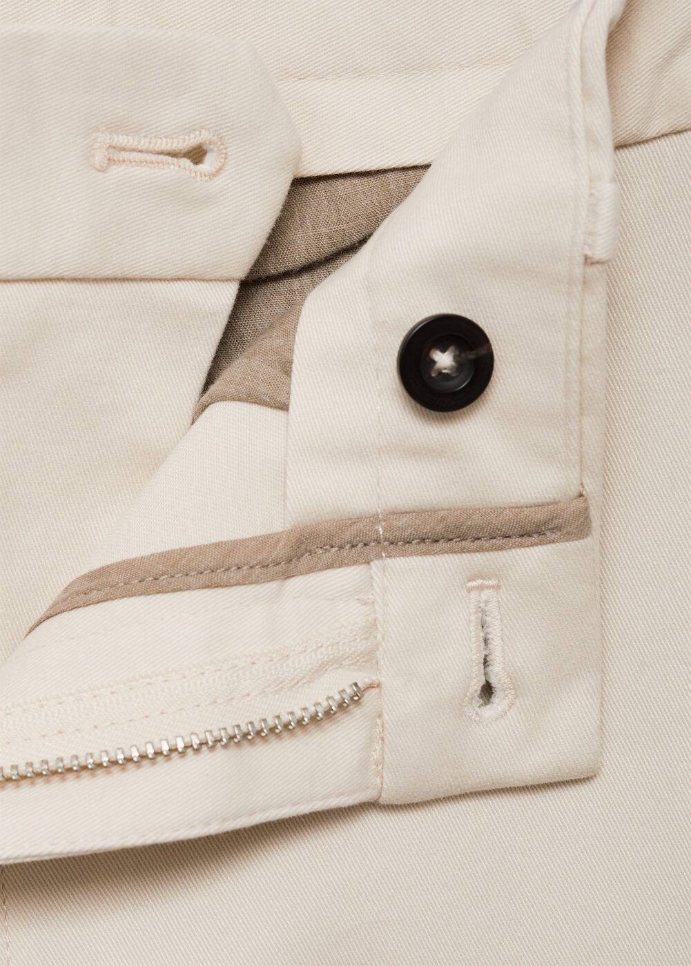 Mango Pantalon Chino Slim Fit Serge In Écru
