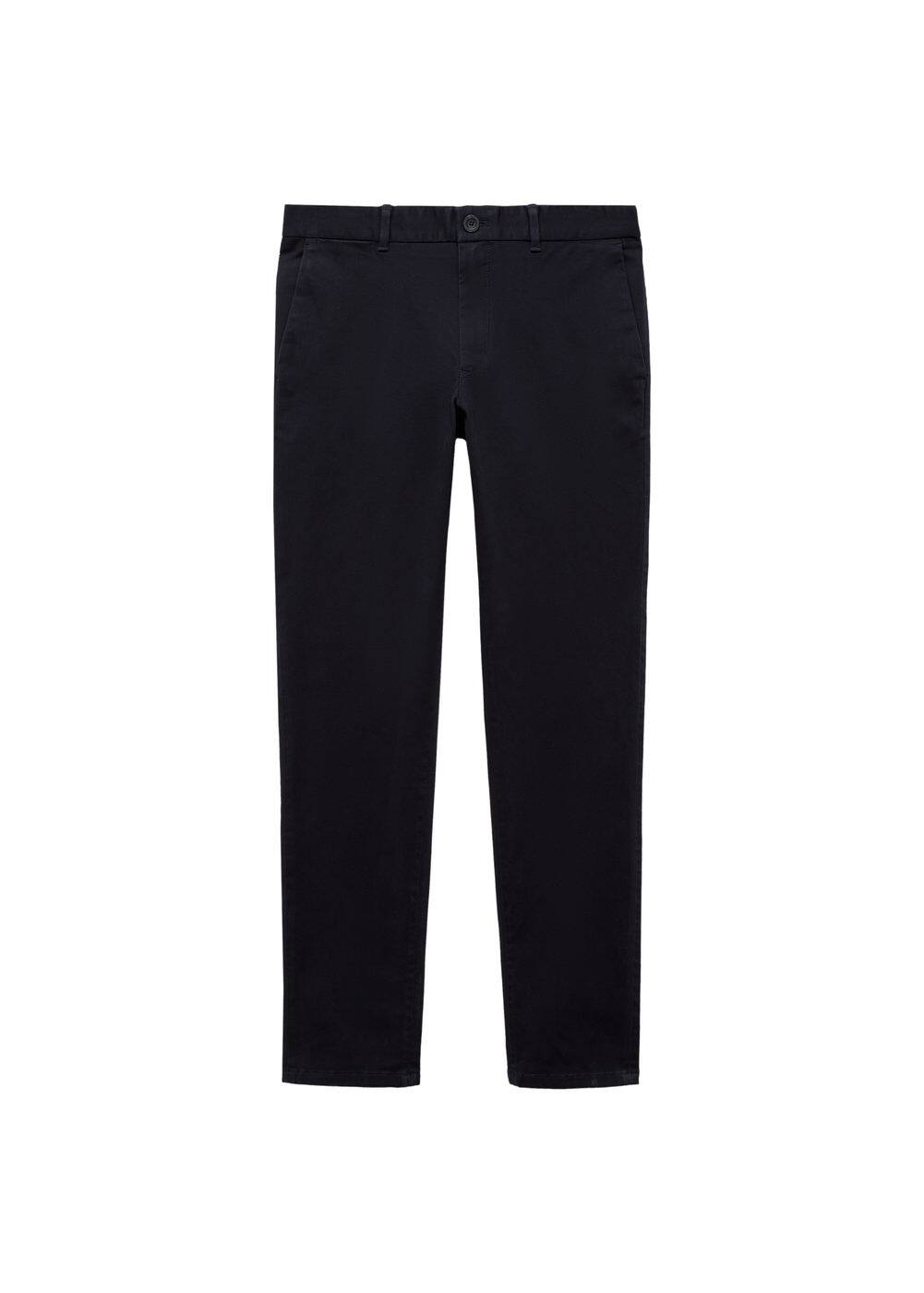 Mango Pantalon Chino Slim Fit Serge In Bleu Marine Foncé