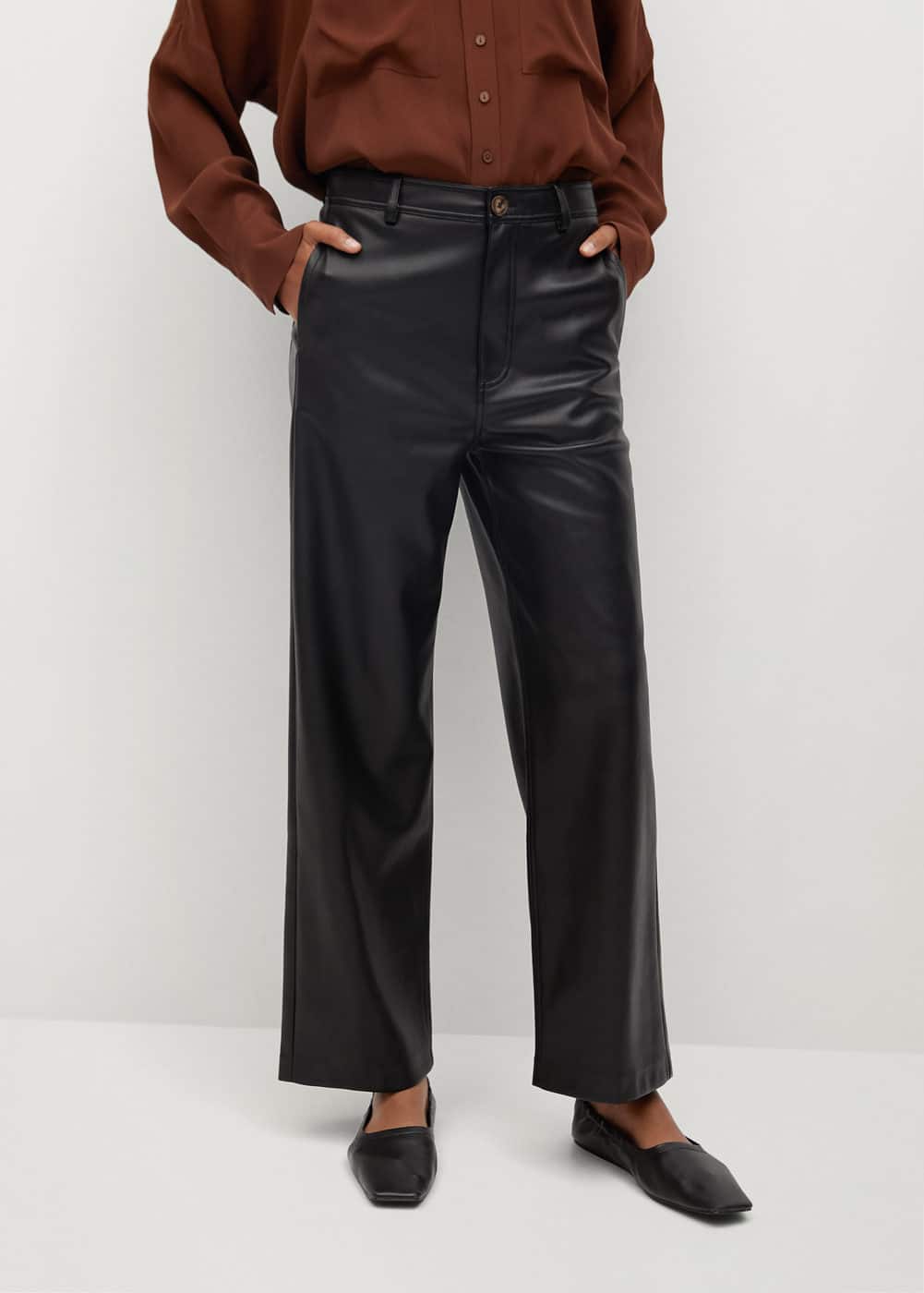 m-camilla:pantalon culotte efecto piel