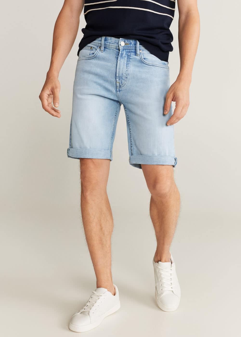 h-rock:bermuda denim lavado claro