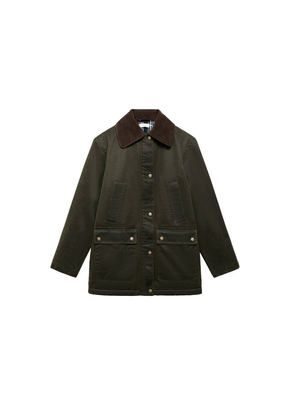 Mango Manteau In Vert