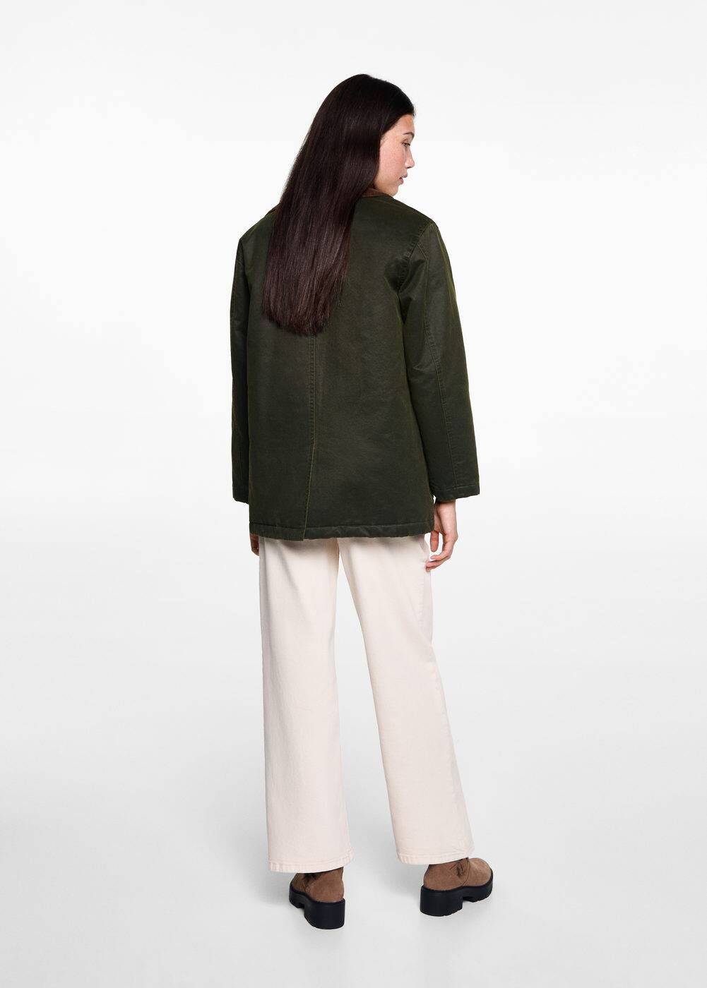 Mango Manteau In Vert