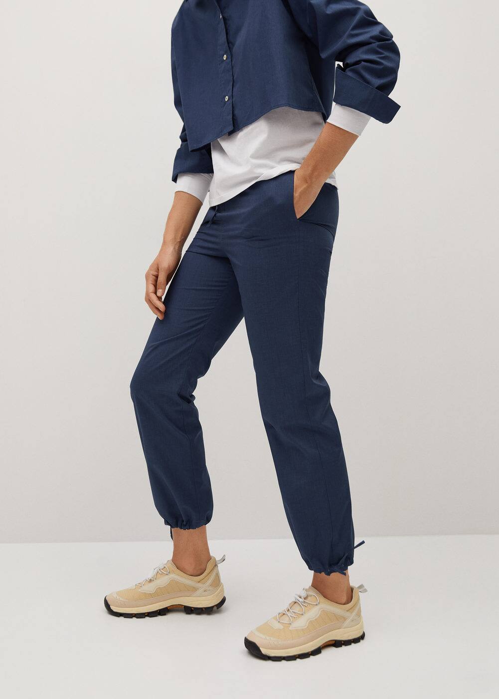 Cotton joggerstyle trousers Women MANGO OUTLET USA