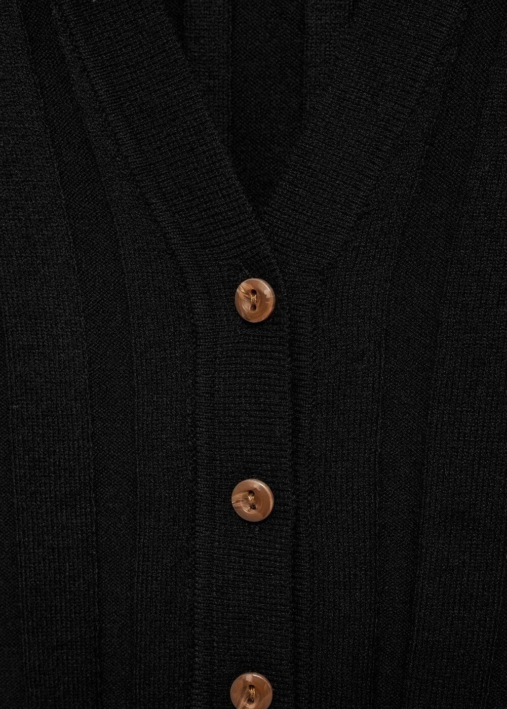 Mango Cardigan Maille Boutons In Noir
