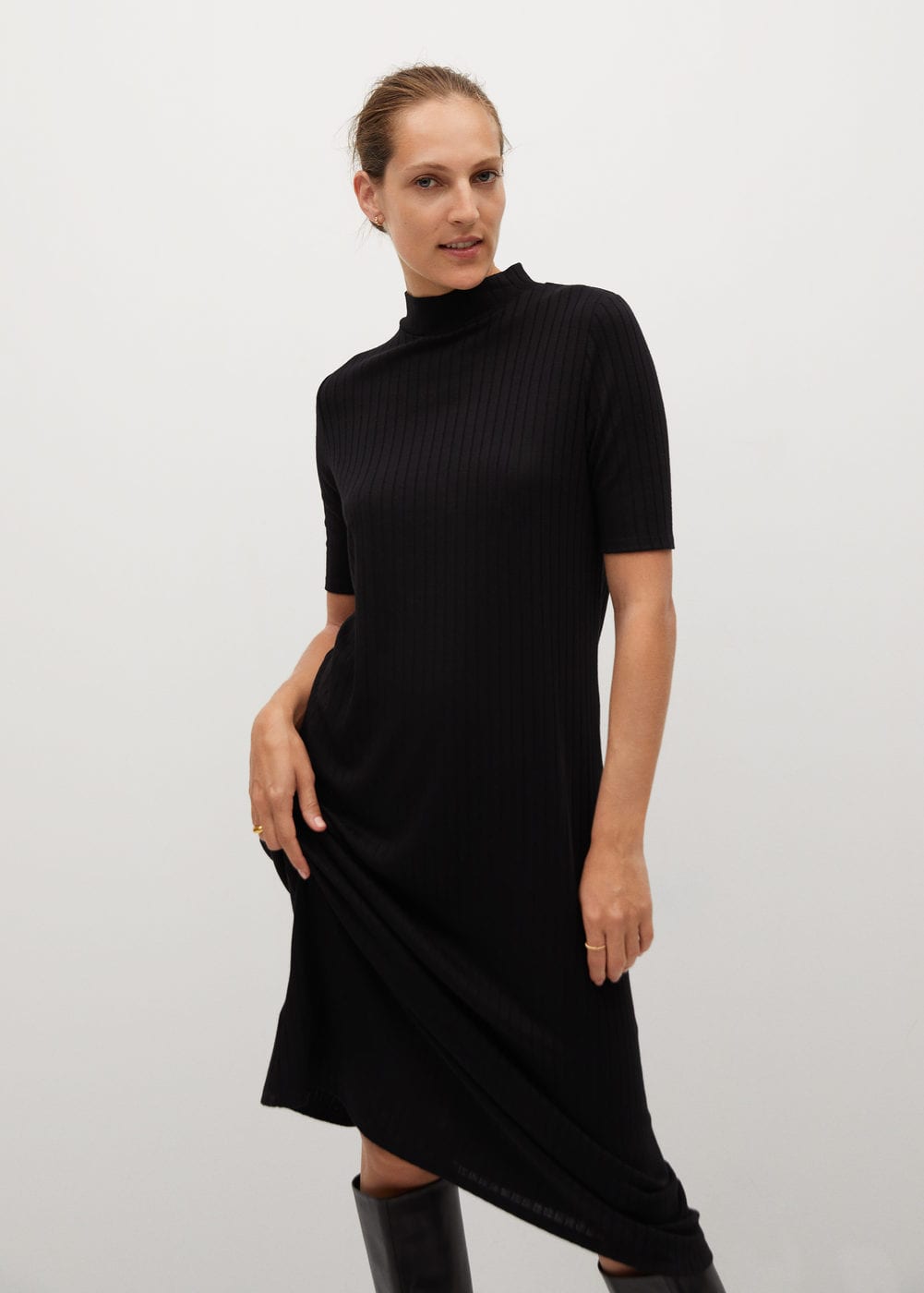Ribbed jersey dress - Women | Mango United Kingdom