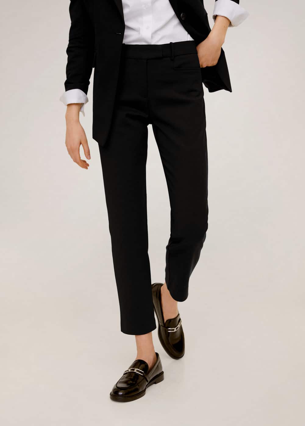 m-alberto:pantalon crop algodon