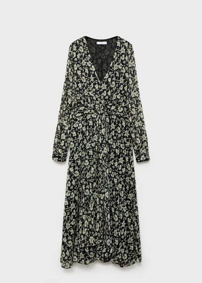 Mango Dress Black In Black