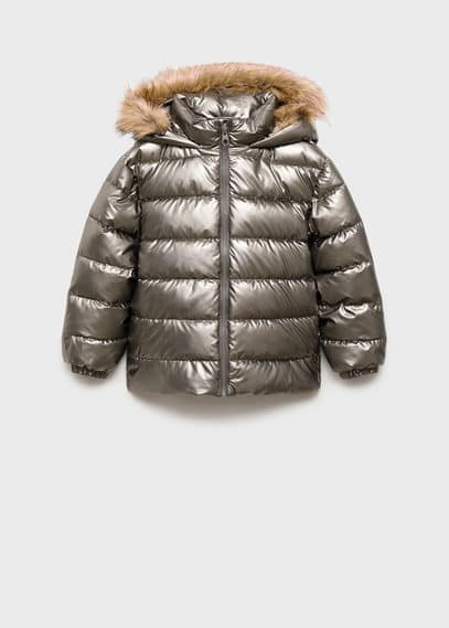 Mango Anorak Dark Silver In Dark Silver