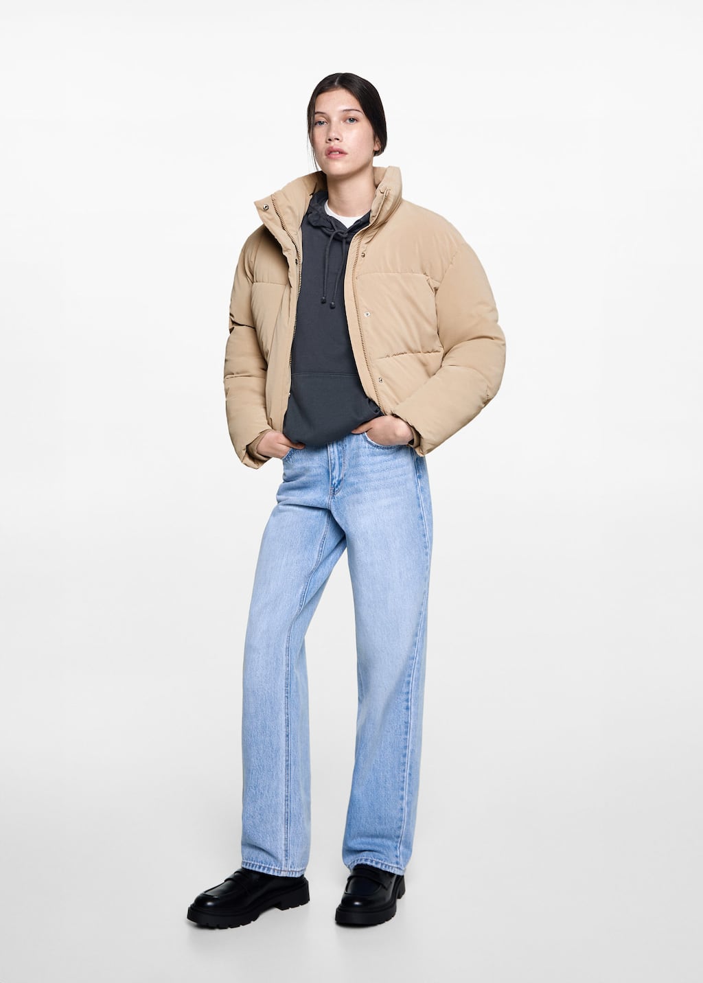 Quilted Jacket Beige