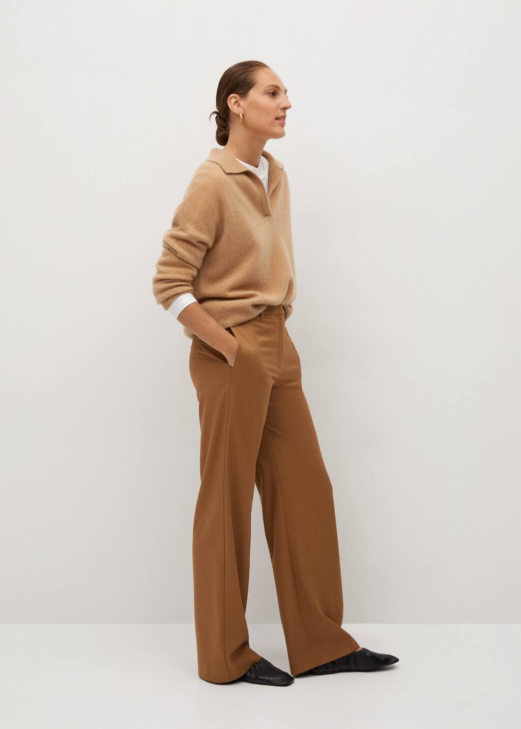 Trui in polostijl van kasjmier Dames | Mango Nederland Trui in polostijl van kasjmier Dames | Mango Nederland