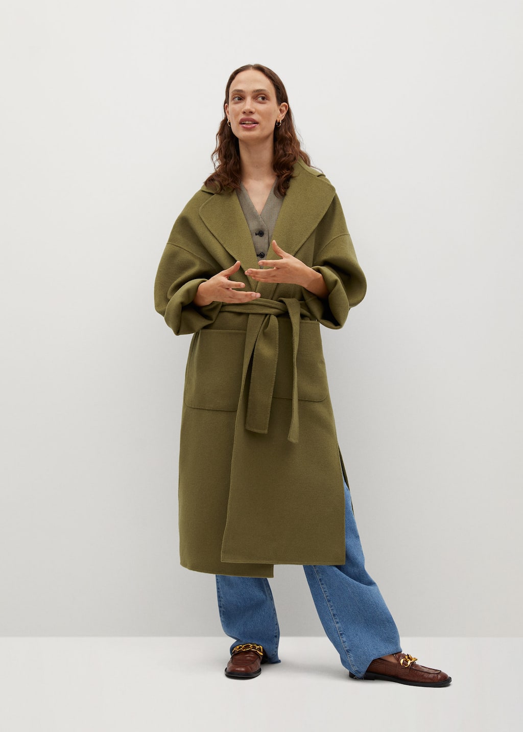 mango wool handmade coat