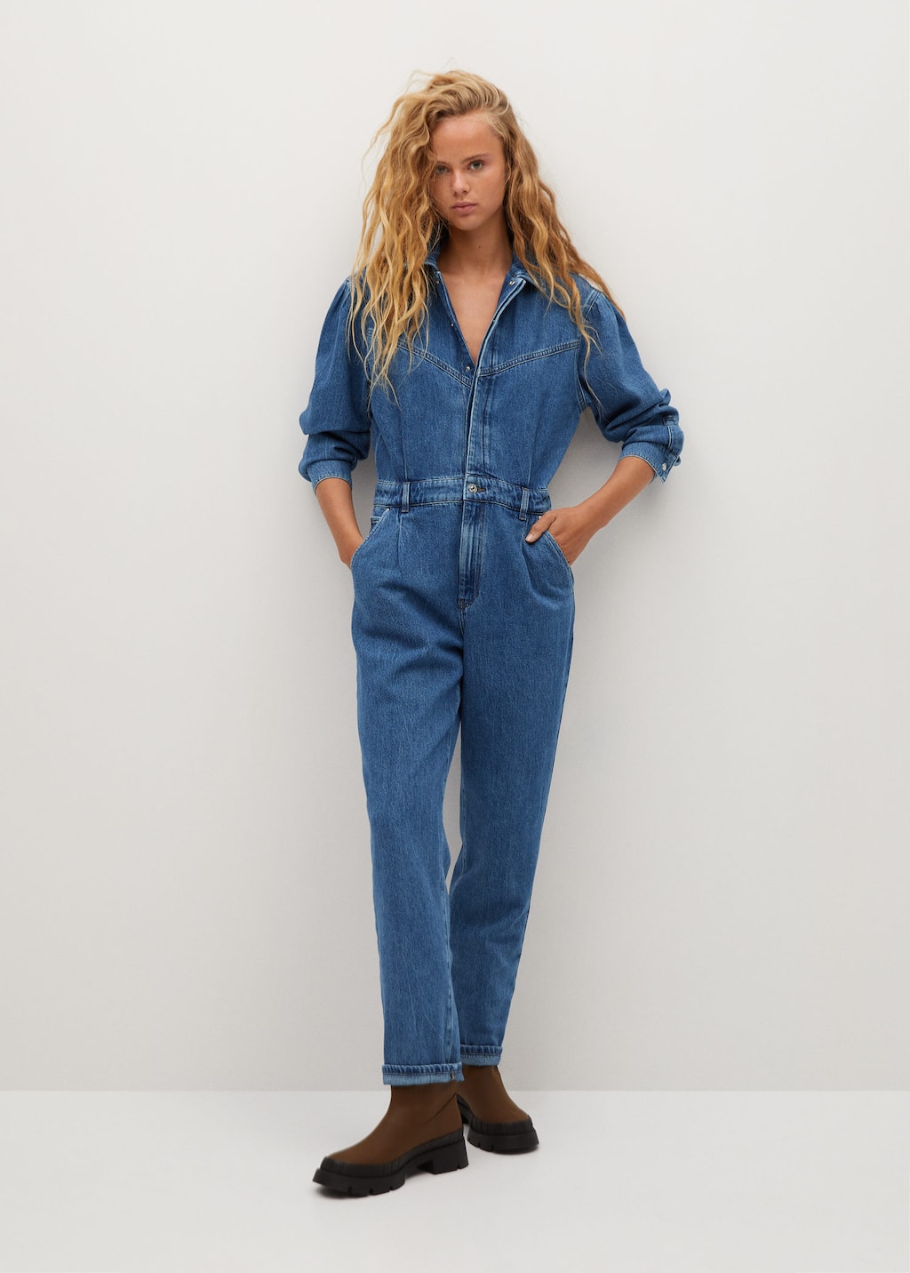 Modalite.net - Mango Cotton denim jumpsuit - 77046716 TO mango denim jumpsuit uk