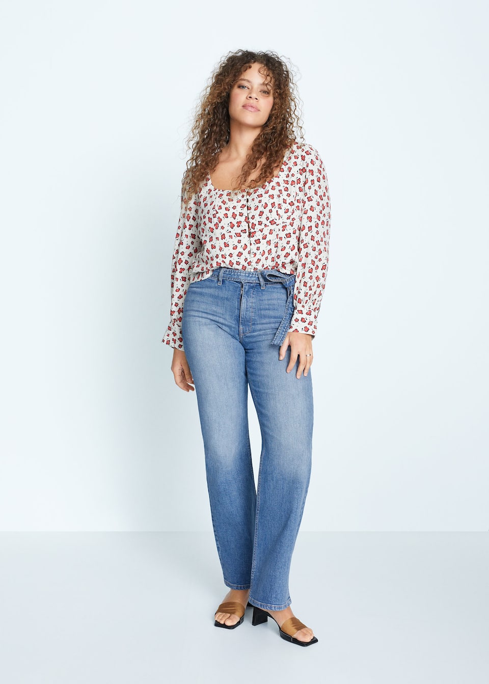 Jeans Wide Leg Plus Sizes Violeta By Mango Singapore