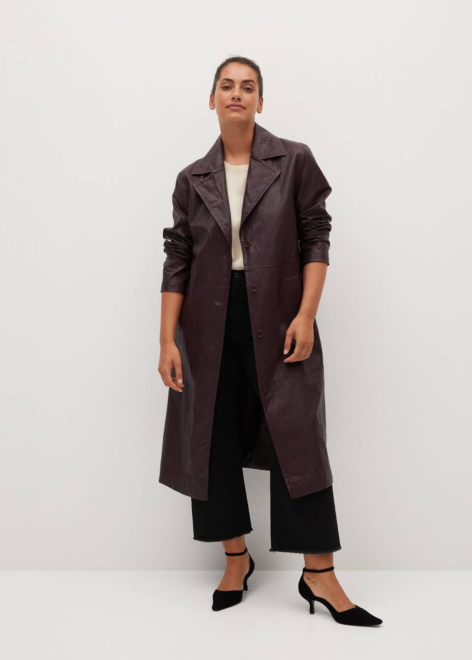 Mid Waist Culotte Jeans Plus Sizes Violeta By Mango Singapore