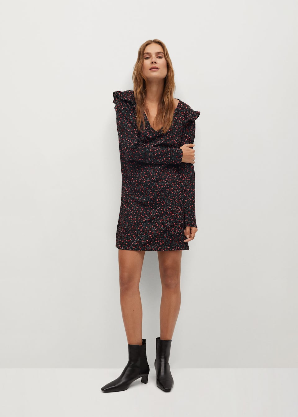 Our Selection Of The Best Winter Dresses Of 2020. Textured printed dress from Mango
