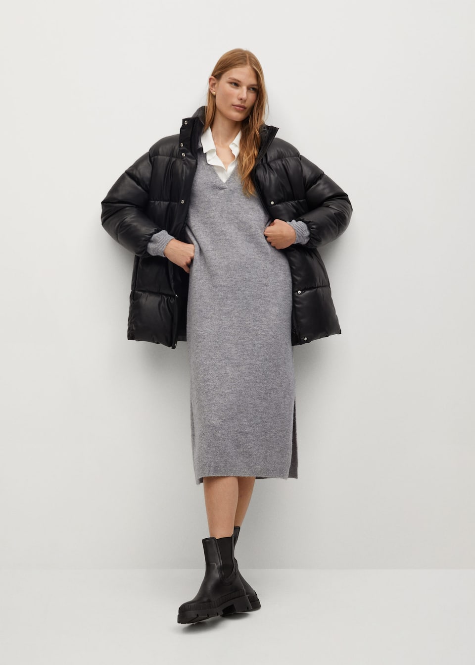 Our Selection Of The Best Winter Dresses Of 2020. Jersey shirt dress from Mango