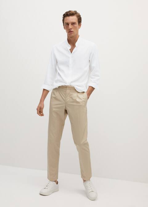 Los nuevos 'modelitos' de Mango (baratos) para volver a la rutina 6 Moncloa Camisa slim fit lyocell algodón - Plano general