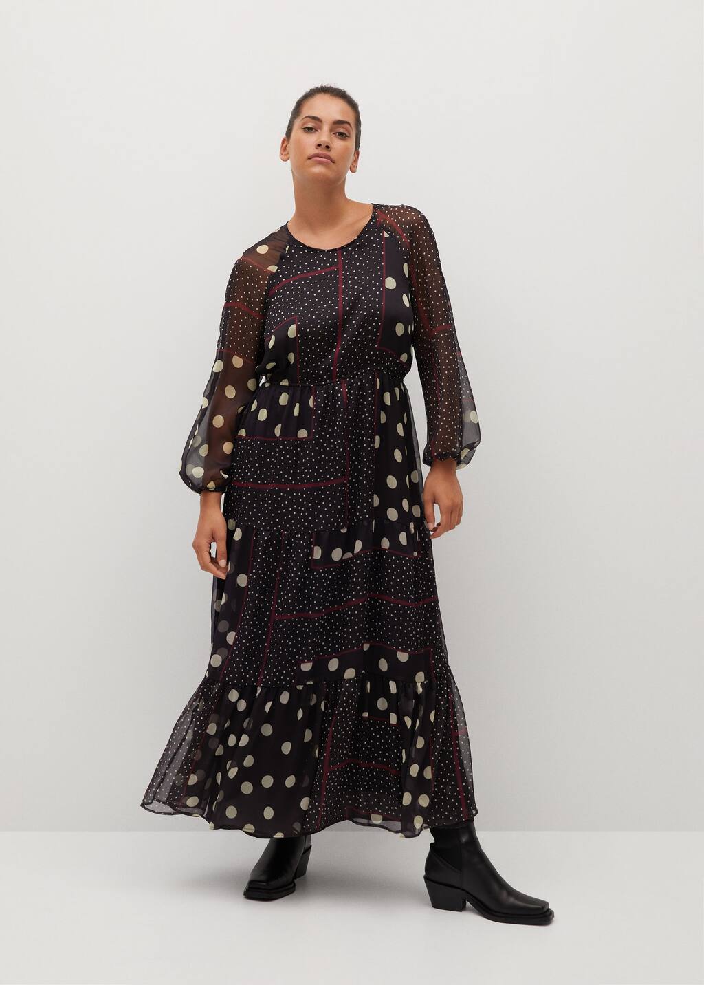 robe longue violeta by mango