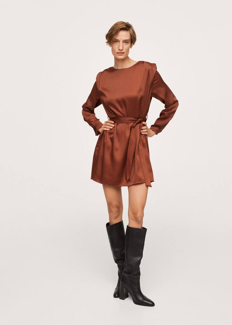 Shoulder pad dress - Woman | MANGO OUTLET Bulgaria
